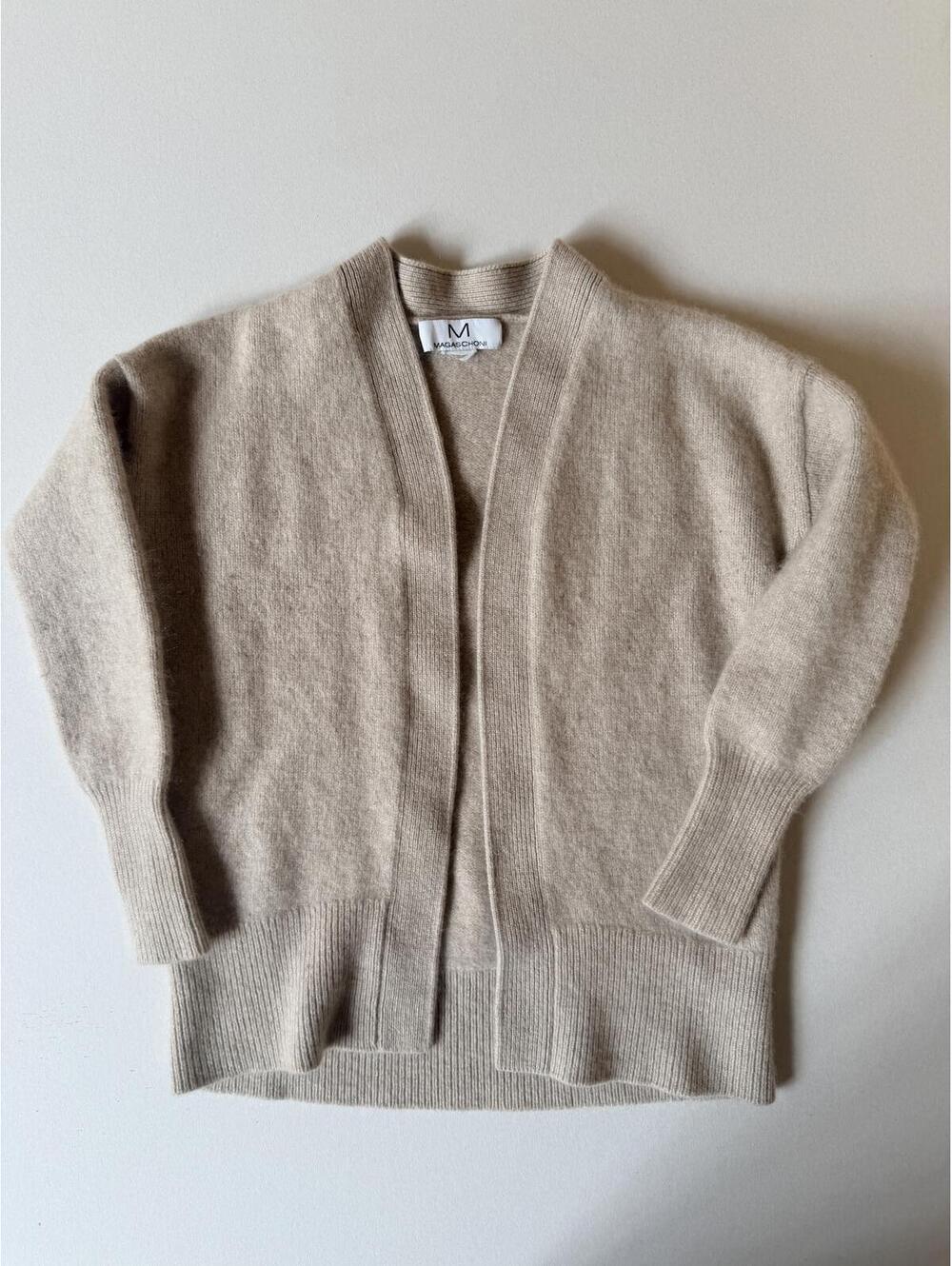 Magaschoni Women's 100% Cashmere Open Front Cardigan Sweater Super Soft Sz XS